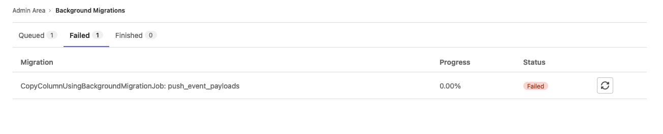 failed batched background migrations table