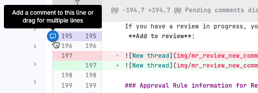 Comment on any diff file line